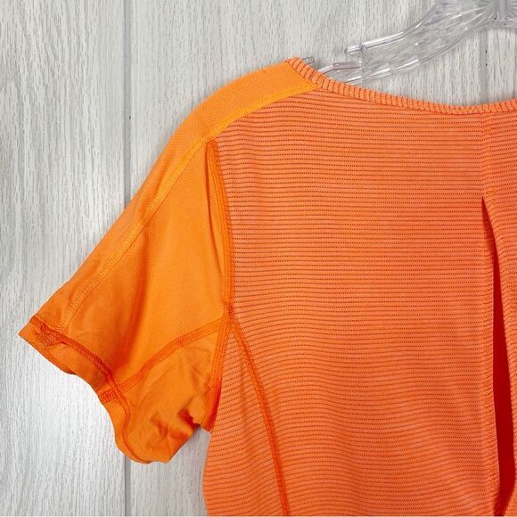 Lululemon | Bright Orange Run: Fast Track Short Sleeve Size 4 - Picture 8 of 10